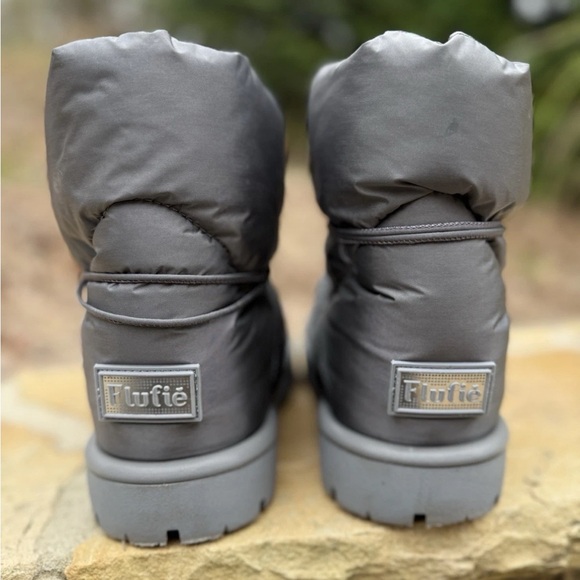 Flufie Pillow Anthropology Winner Goose Down Women’s Boots Sz 9 Gray - Picture 3 of 7